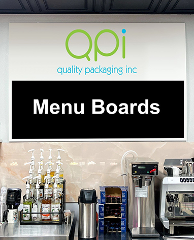 Retail menu board design